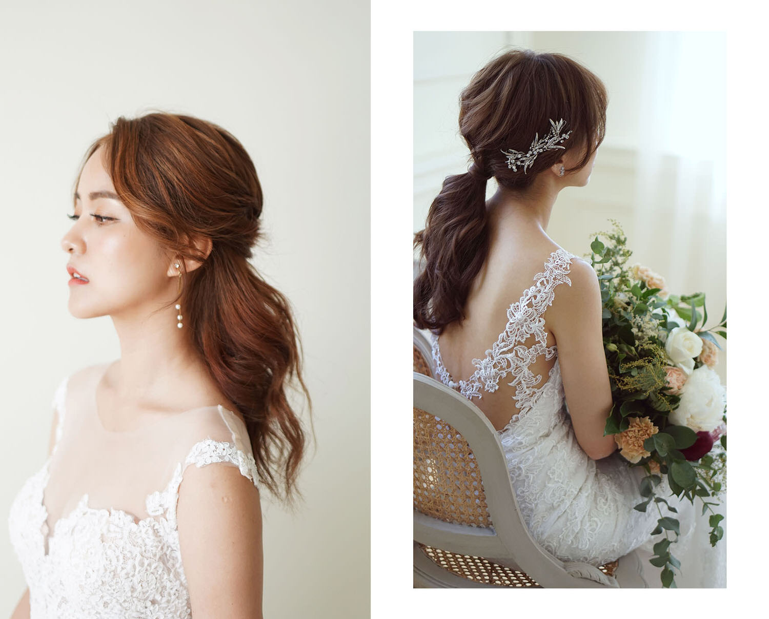 婚礼新娘头发造型图片-图库-五毛网